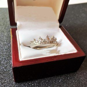 Queen Ring Sterling Silver Ring Tiara Ring Crown